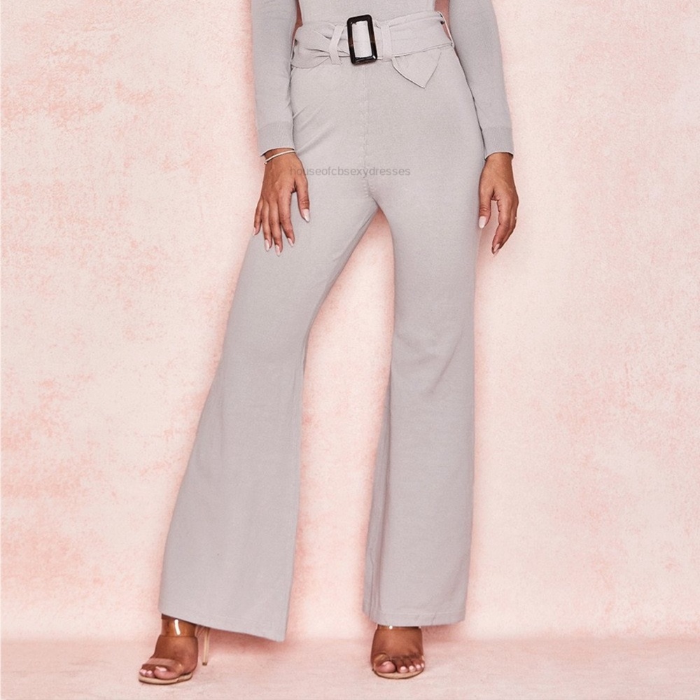 House of CB grey knit trouser (L+)